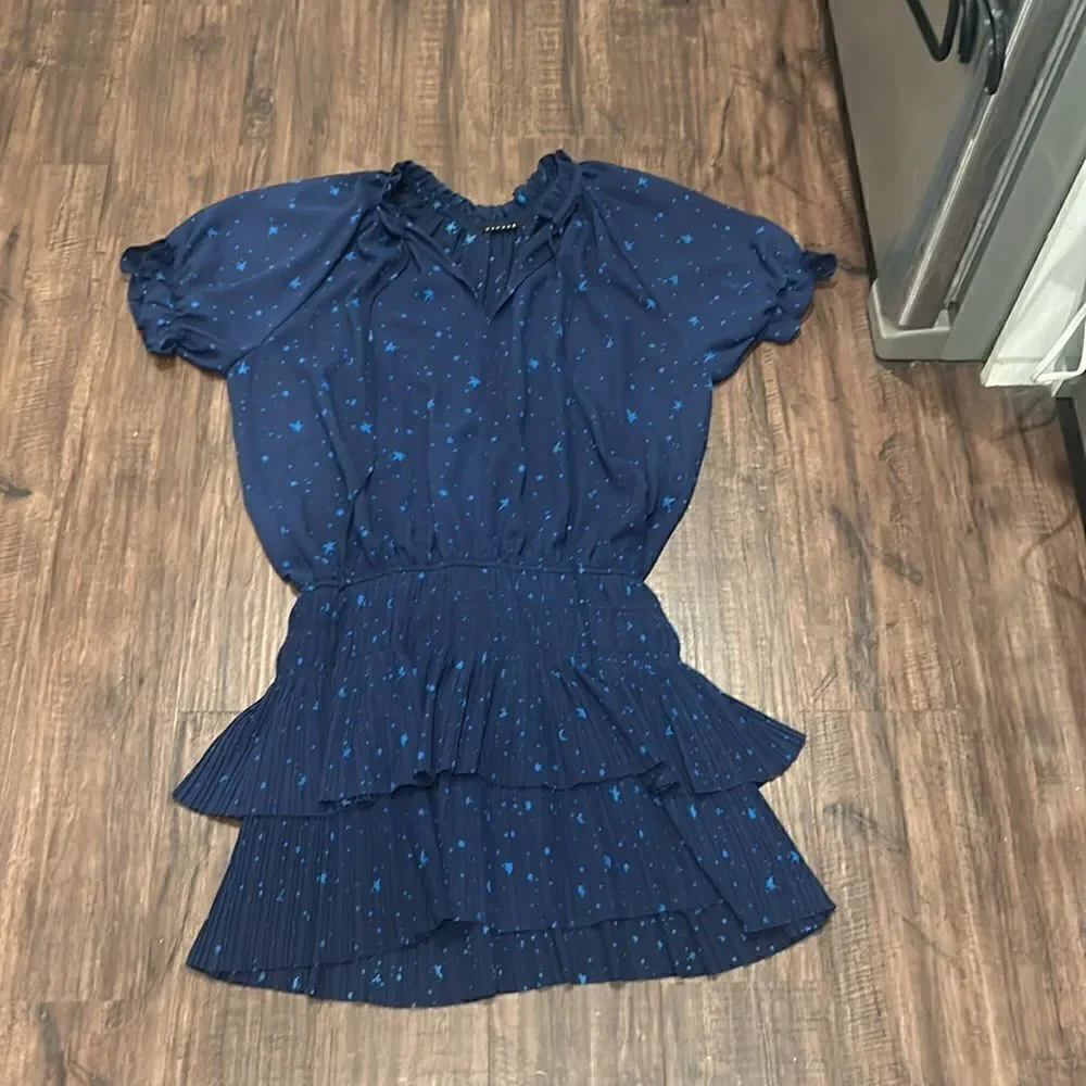 Decker Navy Star Dress, Size Large